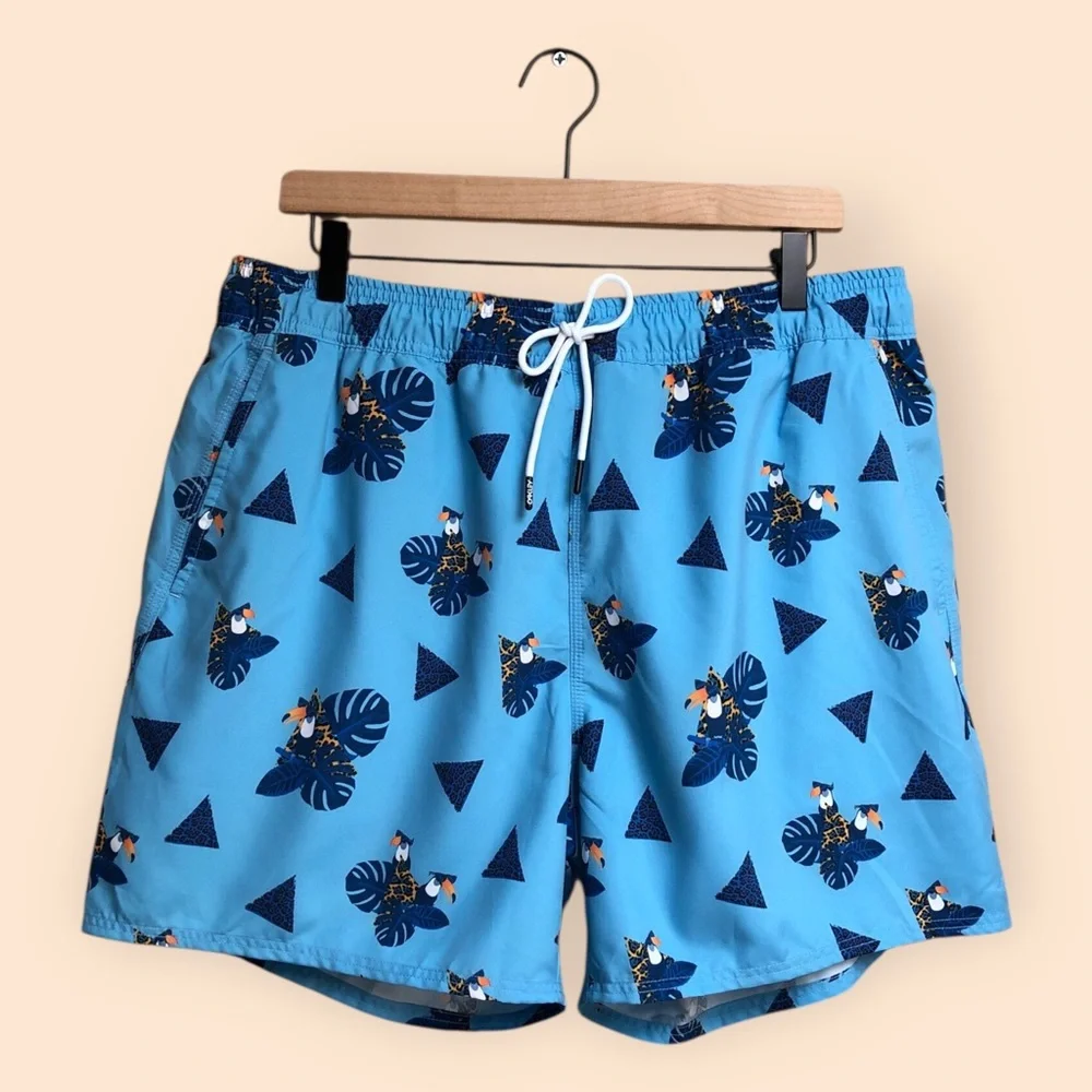 Oakley NWT MENS Toucan Tropics 16” Beach Shorts Blue Active Swim MENS Large